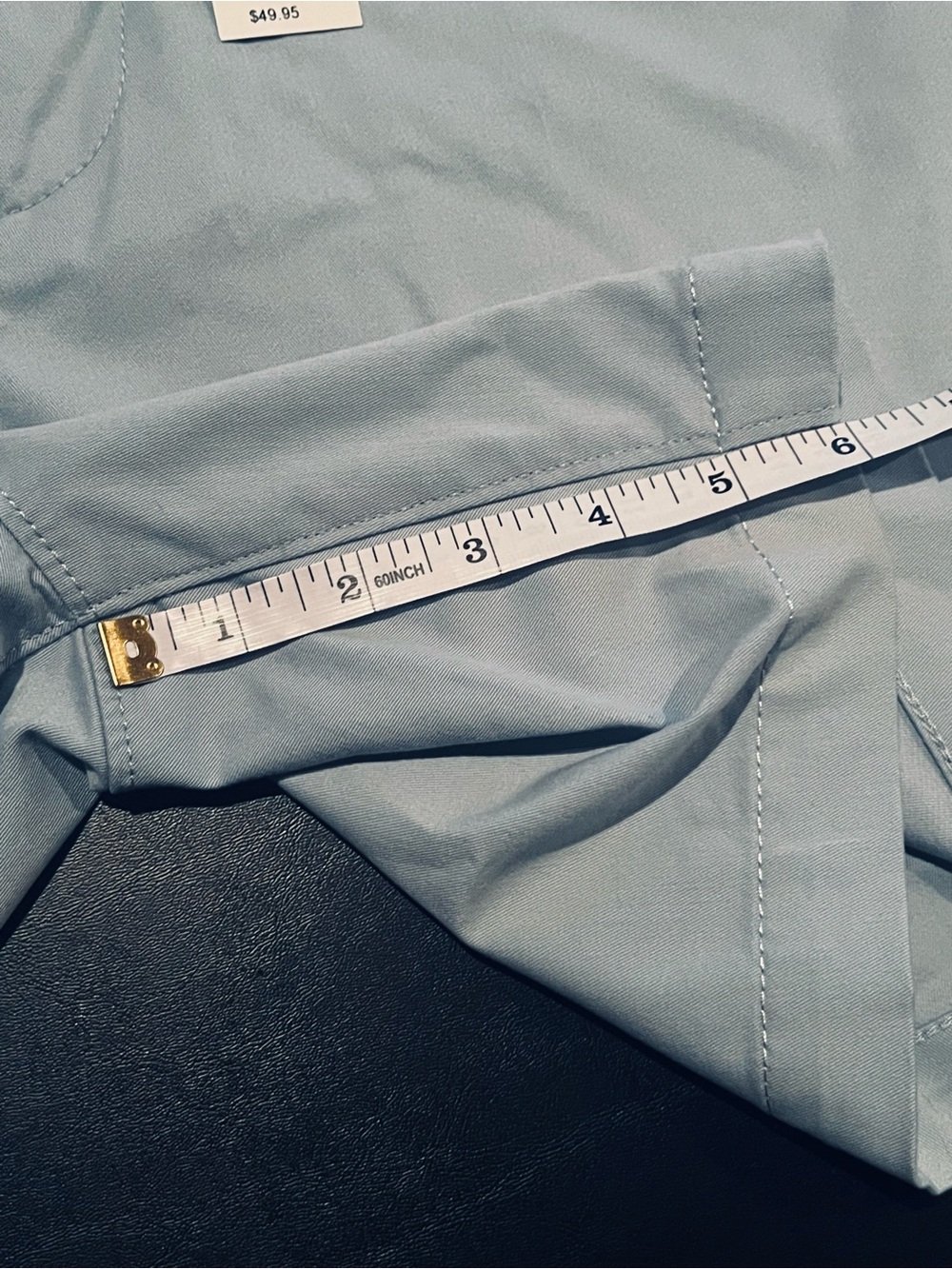 Express Light Blue Men's Stretch Chino Shorts - Picture 8 of 12